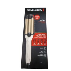 Remington 4-in-1 Adjustable Waver Ceramic Hair Styling Tool 410°F White 5 Heat